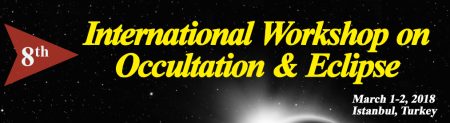 8th International Workshop on Occultation and Eclipse will be held in Istanbul, Turkey